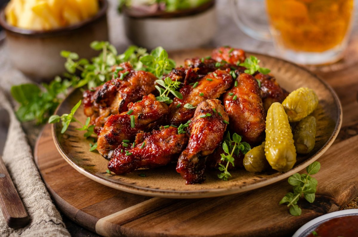 Grilled chicken wings